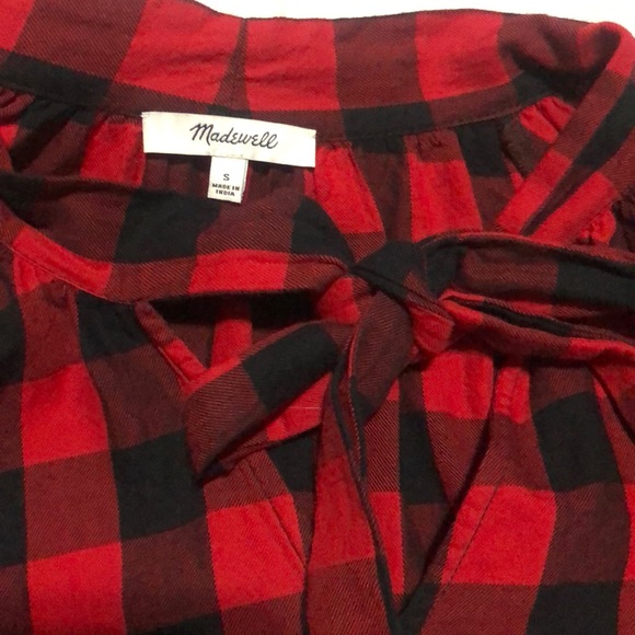 Madewell Buffalo plaid top small - Picture 2 of 6